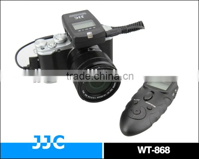JJC Dual LCD Display WT-868 2.4G versatile RR-90 wireless timer remote control & wired remote switch For FUJIFILM X-E2 X-M1 etc
