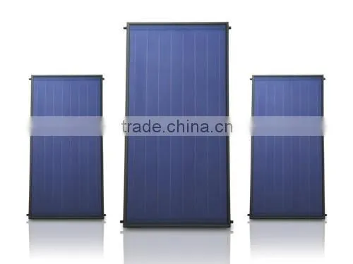 Compact flat panel solar water heater for bathroom