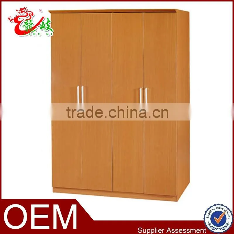 hot sale cheap modern high quality MDF 4 door wooden bedroom wardrobe clothes closet B08