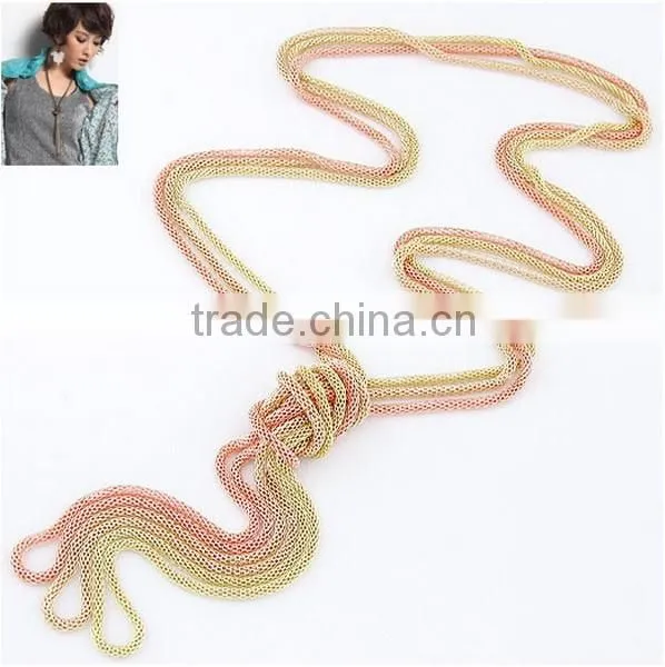 2016 New Design Triple Colors Round Chain Necklaces