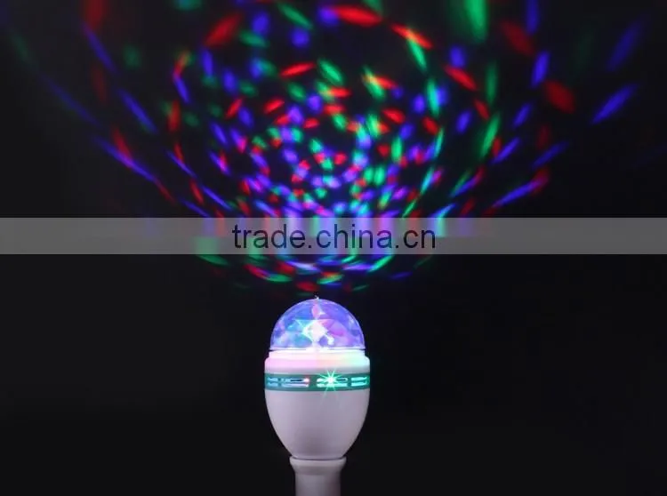 Led Magic Rotating B22 E26 E27 3W RGB Disco Ball Bulb Light