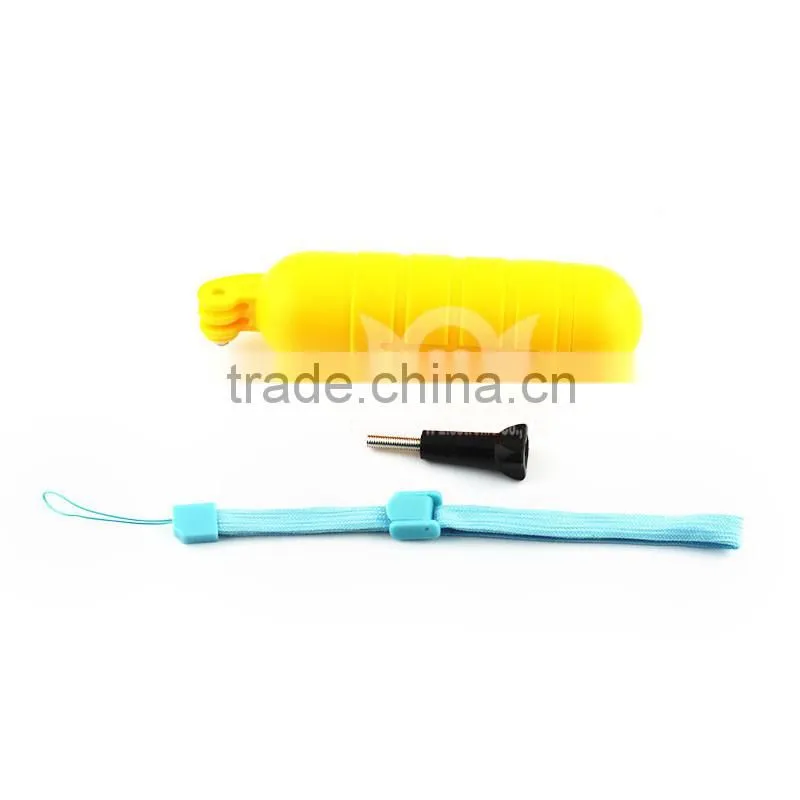 Floaty bobber with strap and screw for Gopro Hero 3+/3/2/1, Yellow & Orange