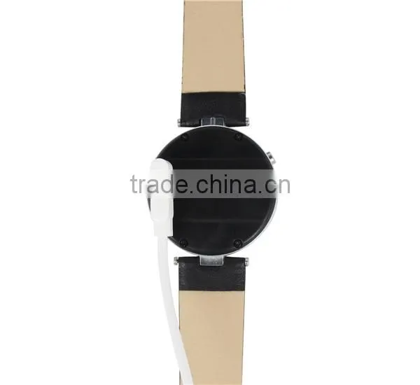 Geniune leather strap health tracker smart watch with heart rate monitor, 1.22''smart watch heart rate