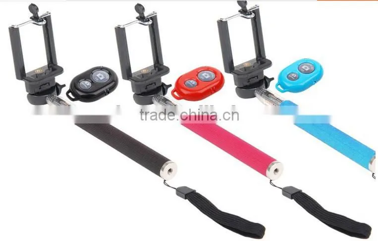 wirless Self-lock Extendable Monopod + Tripod Mount Adapter + Phone Clip Holder for Camera for iPhone Samsung Phone
