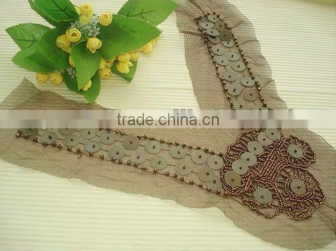 Blouse collar design neck design, beads neckline
