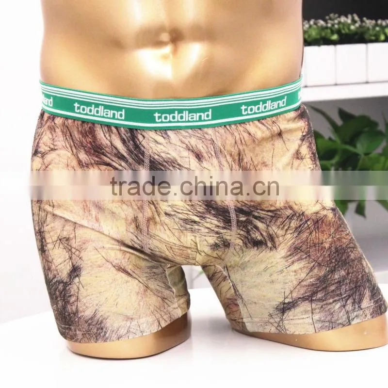 Custom digital print boxer shorts with logo in waistband mens underwear