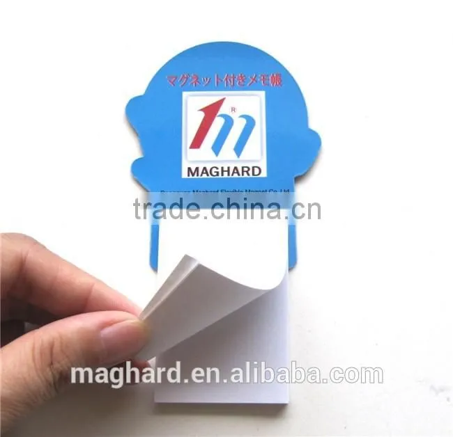 China manufacturer custom tear-odd shopping list with rubber magnet as fridge magnet