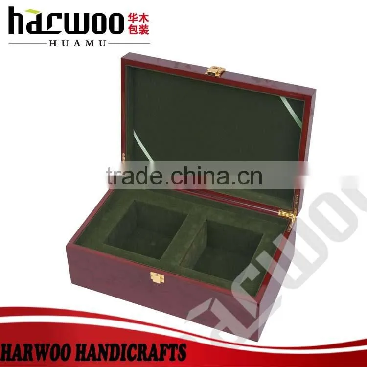 yellow varnish wooden signgle watch box,hard wood watch display case,custom wooden watch packaging with free logo printing