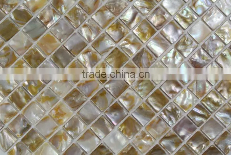 Square pattern Chinese freshwater shell mosaic tile,bathroom wall tile