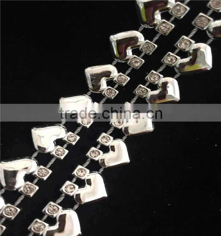 China wholesale crystal rhinestone trimming chain for accessory