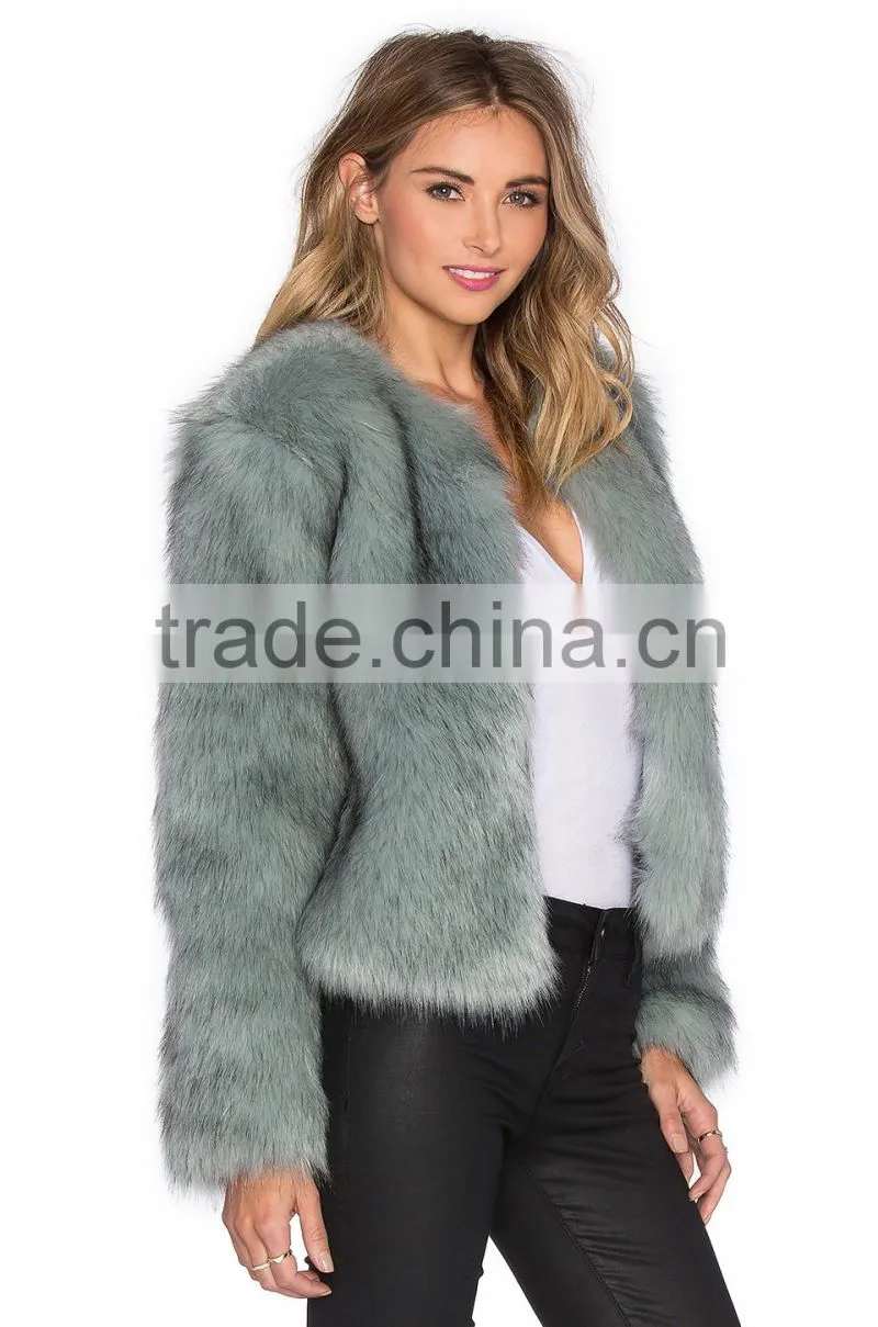 HSFC004 Girls princess style faux fake fur coat