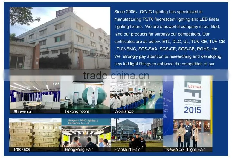 Aluminium housing with acrylic cover IP44 high wattage 60w office batten light