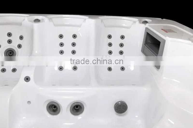 Wholesale spa products from Hangzhou China colorful water lamp 5 person swim spa pool with DVD