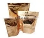 half aluminum foil and half transparent stand up pouch with ziplok