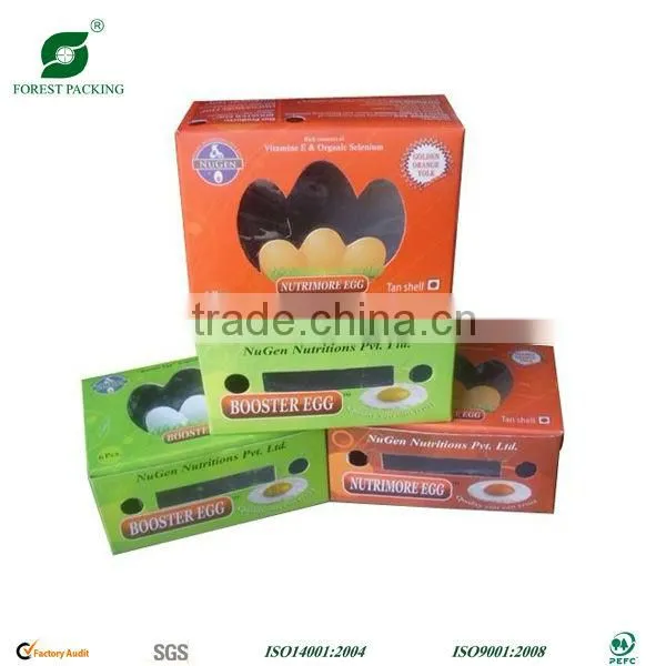 Printed Egg Carton Box with PVC Window