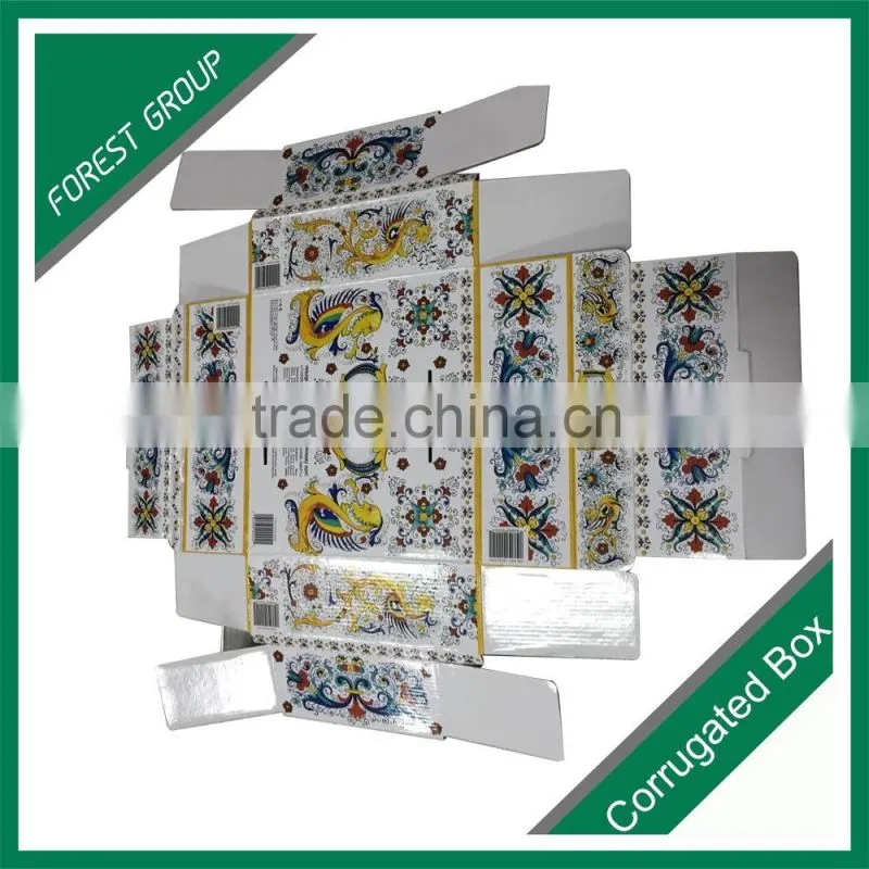 BOTH SIDES GLOSSY VARNISHED CORRUGATED PACKAGING BOX FOR BODY LOTION PACKAGING