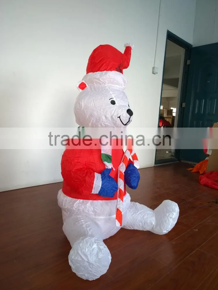 DJ-XT-57 inflatable outdoor bear wear christmas outfit illuminate music festival decoration