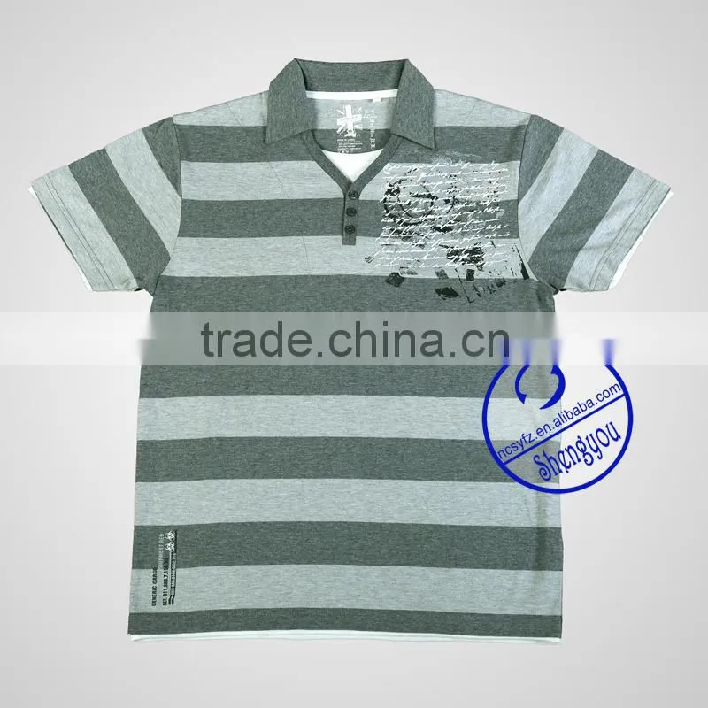 china factory custom cotton yarn dyed mens polo shirt design