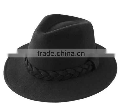 Fashion Wool Felt Fedora Hat for men and women