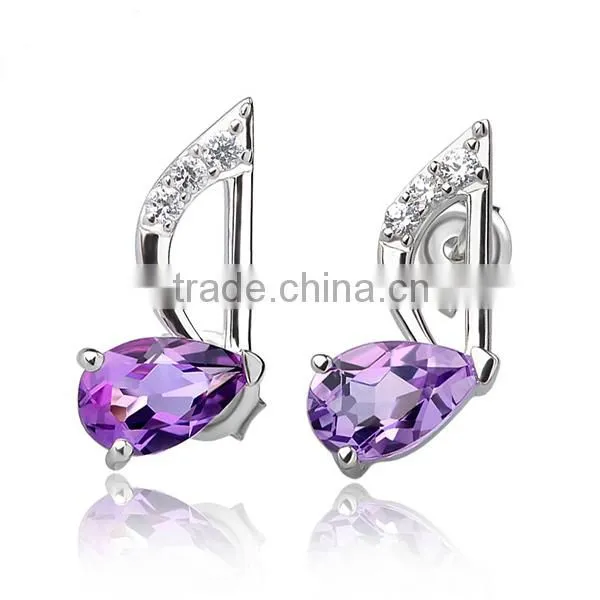 Wholesale 925 sterling silver CZ bridal earrings