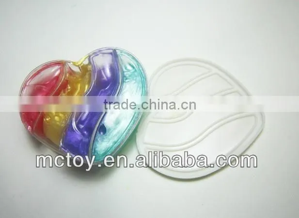 Colorful Crytstal love hearts Putty Rainbows Multicolor