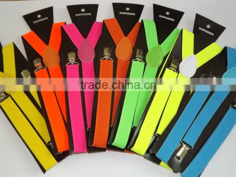 High Quality Finish metal Clip and Buckel Men's Elastic Suspender Braces gallusus