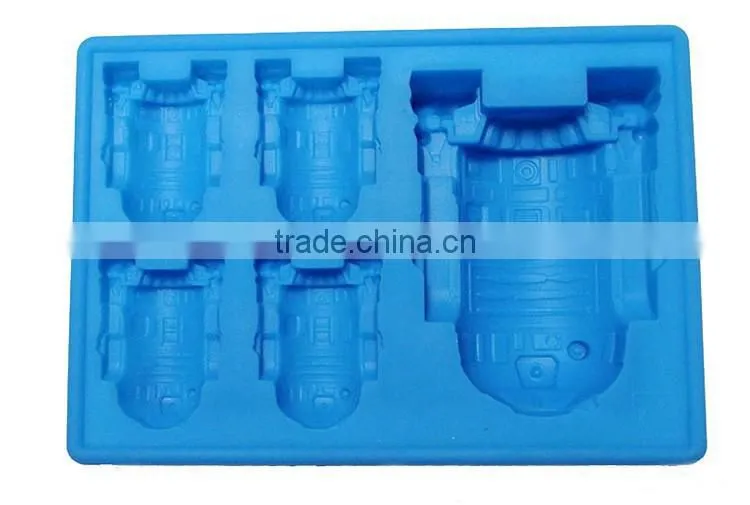 Chocolate Cookies Baking Mould diy Tool Siliconea R2-D2 Cocktails Ice Cube Mold Tray Bar Party Drink SQ150