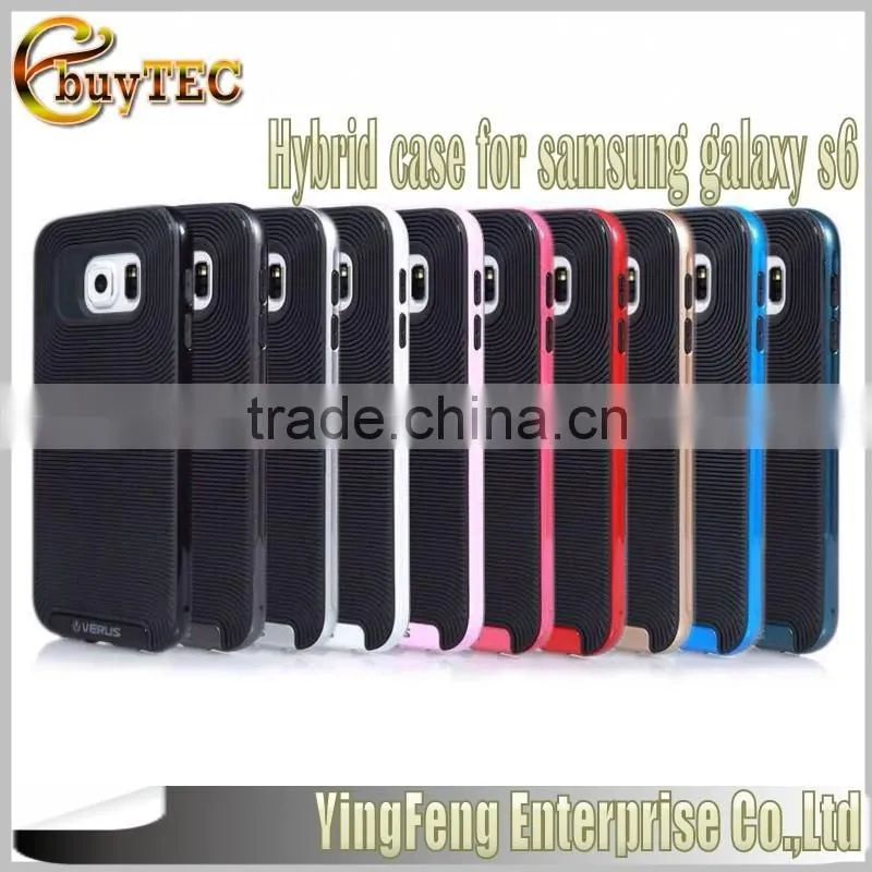 Alibaba china Hot Selling Crucial Bumper Dual Layer case for samsung s6, for samsung s6 case with 10 colors