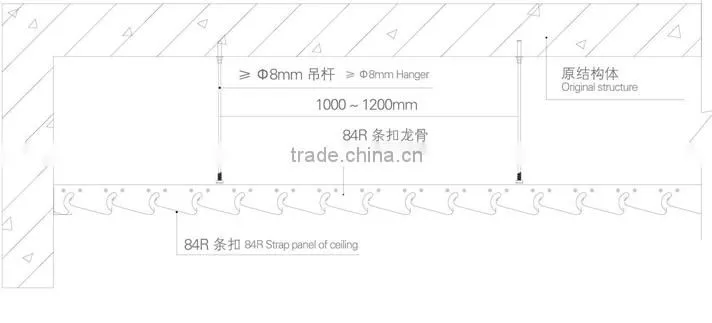 Manufacture supply high quality aluminum strip ceiling