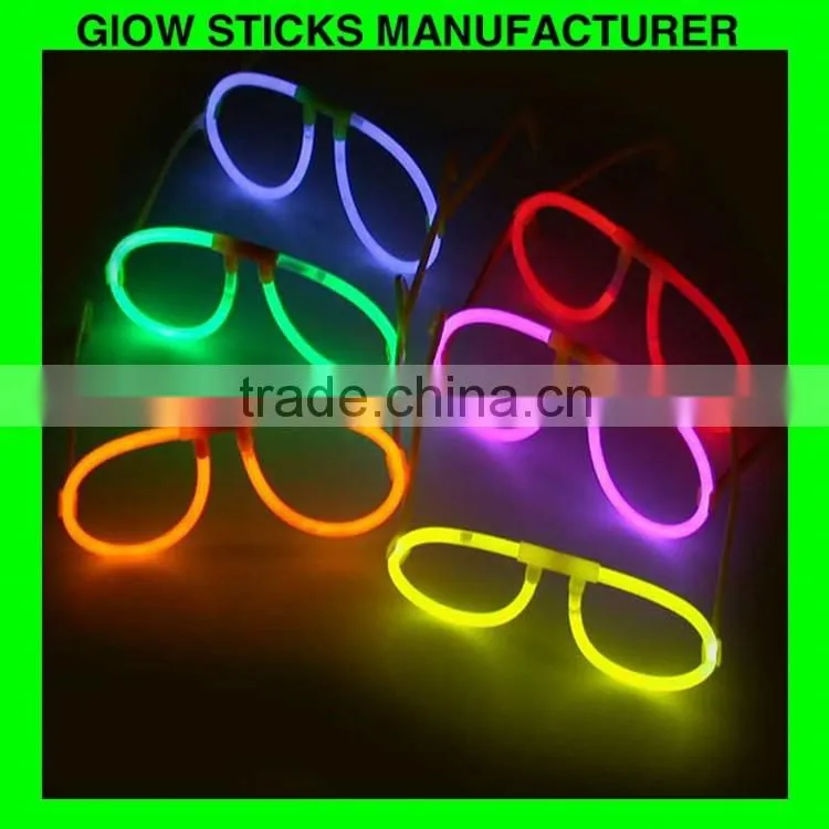 mini glow stick light glow eyeglasses in plastic tube , glow stick glasses