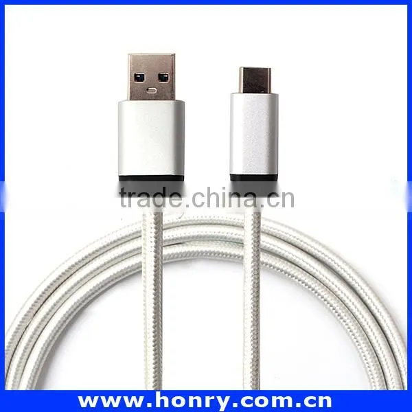 OEM/ODM nylon braided type c 3.1 usb date charger and sync cable