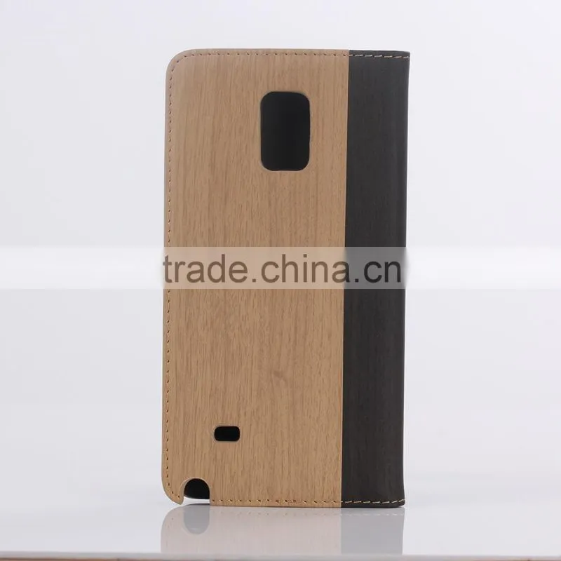 2014 new products wooden leather case for samsung galaxy note 4,wooden case for iphone 6 plus D0159