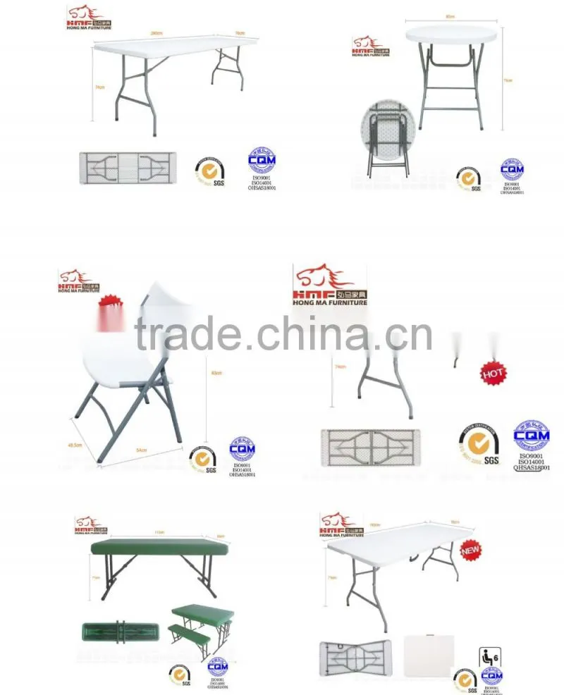 new plastic folding in half table