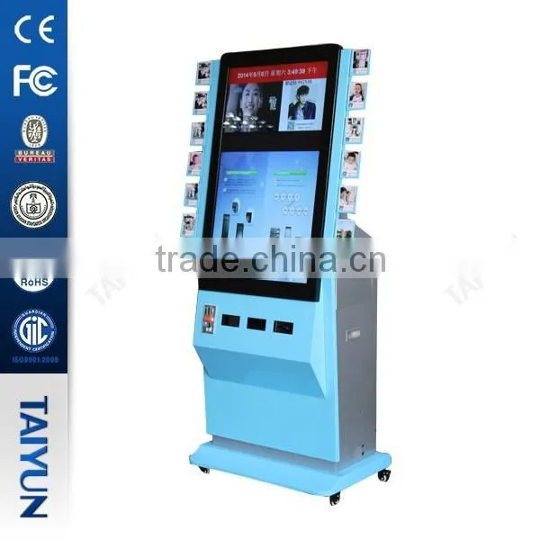 42 Inch advertising LED vending Wechat Photo Printer With Coins Selector