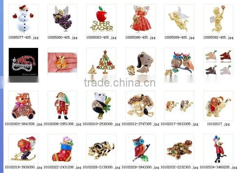 many styles! christmas animal metal brooch for girls