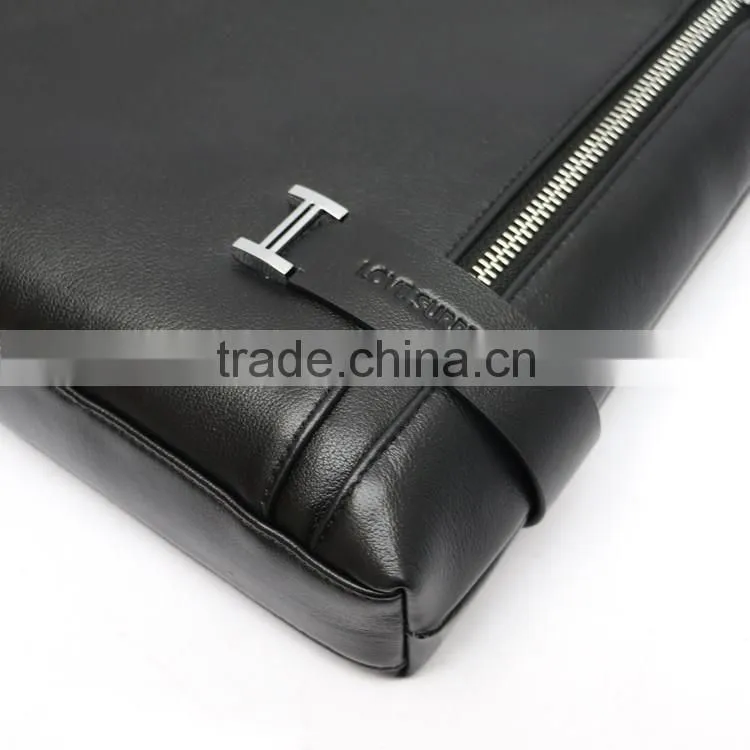 Newest shoulder bag black genuine leather bag briefcase for men
