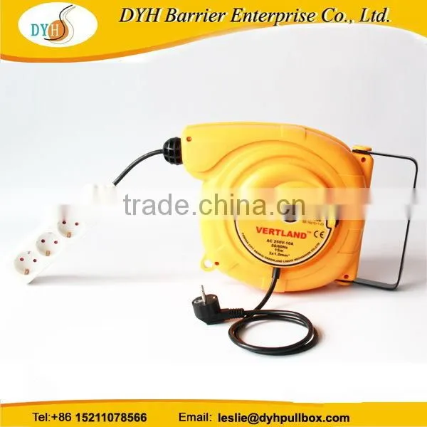Alibaba china innovative 15M take-up cable reel with handlamp