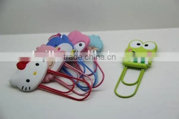 3D carton design bookmarks for books silicone bookmarks