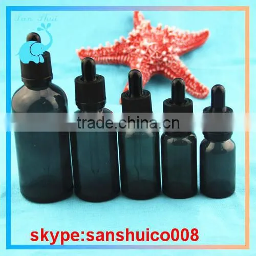 black dropper bottle black olive oil bottle cosmetic bottle black glass
