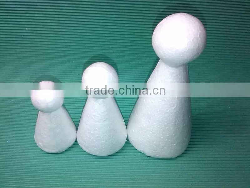 YIWU foam cone people for decoration/styrofoam christmas cone decoration