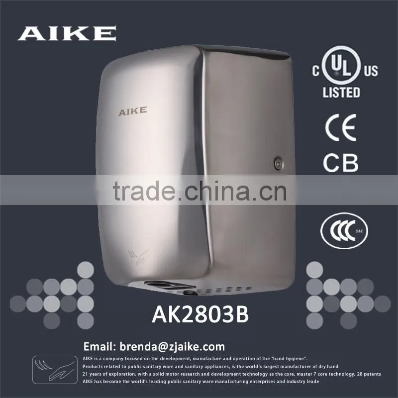AK2803 Stainless Steel 304 Small High Speed Air Automatic Hand Dryer
