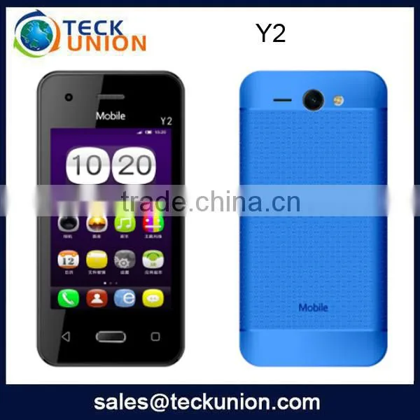 Y2 3.5inch low cost touch screen new arrive mobile phone dual cameras cell handset