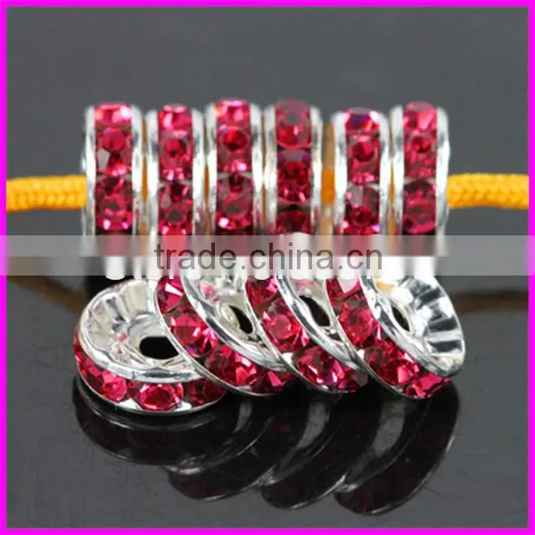 KJL-BD5171 Wholesale Crystal AB rhinestone Wave White-K Spacer Beads Jewelry Accessories