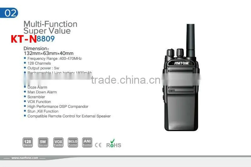 Digital walkie talkie KT-N8809 Handheld Two Way Radio