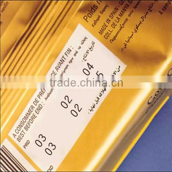 LC1 and SCF900 hot coder ribbon / hot coding foil printingh expiry date number