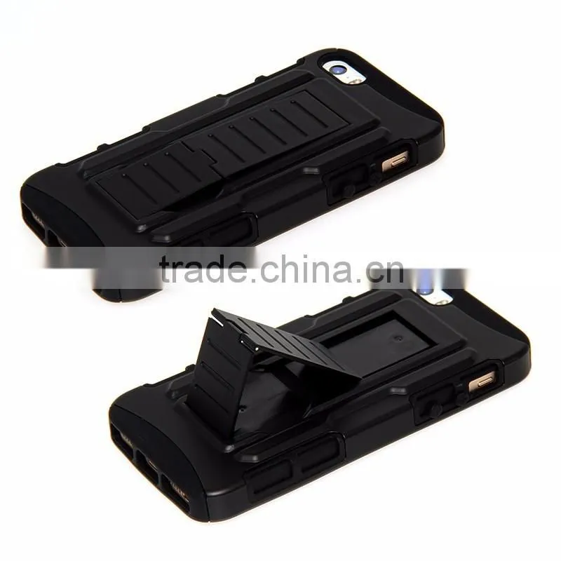 Case For iPhone 5 Hybrid Impact Hard Armor Plastic + Silicon Coque For iPhone 5S Belt Clip Holster For iPhone5 Cover Cases