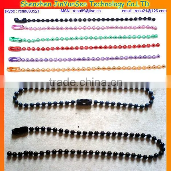 Colored Metal Ball Chain Necklace Manufacturer Wholesale