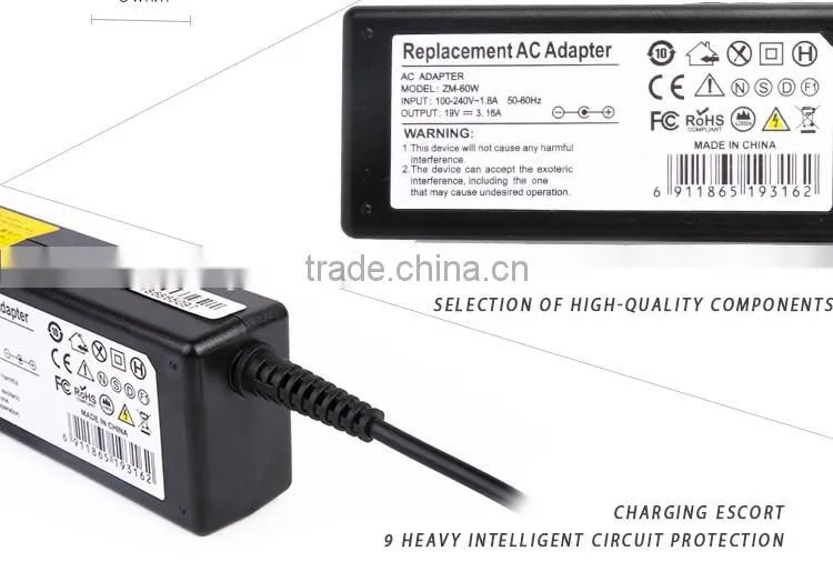 2016 gold supplier computer charge adapter notebook adapter charge