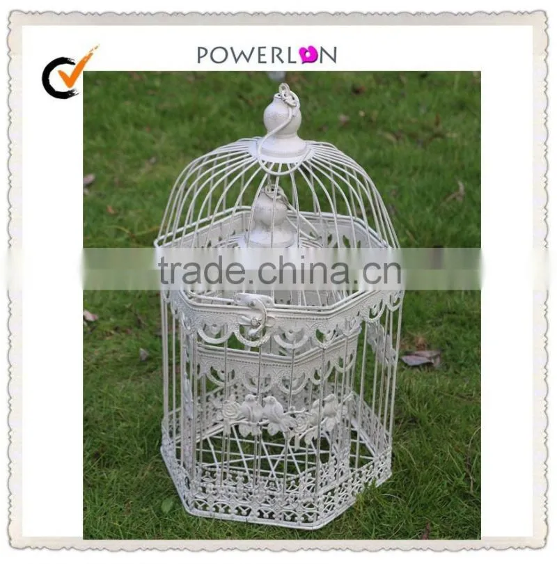 Custom Hanging Decorative Wrought Iron Hanging Bird Cage Candle Holder