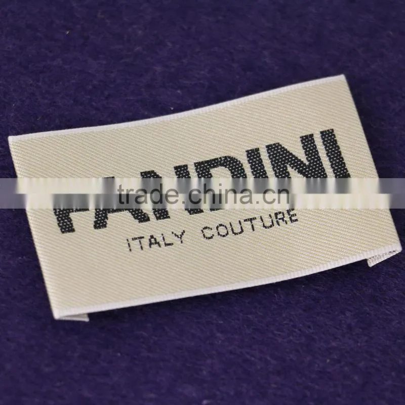 Shenzhen Hot Sale Clothing Center fold Computerized Woven Label